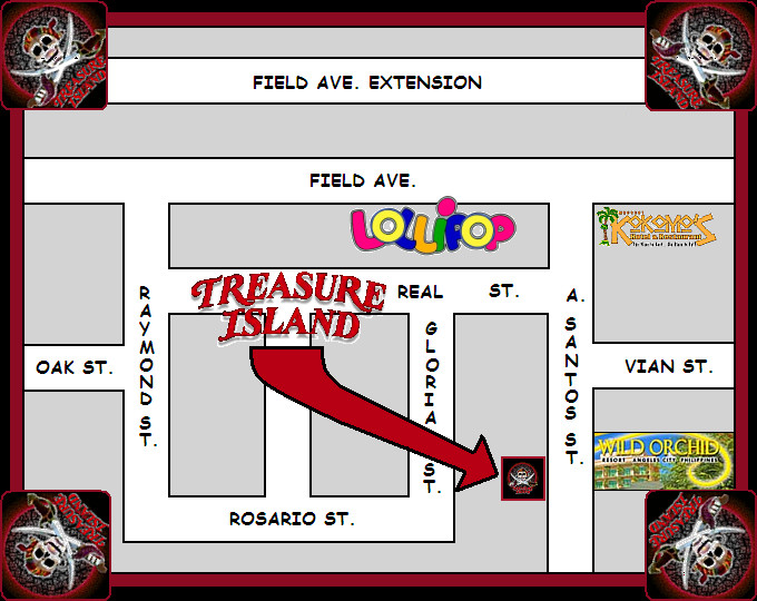 Image of Treasure Island Bar Map